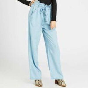Altar'd State High Wasted Flowy Denim Pants